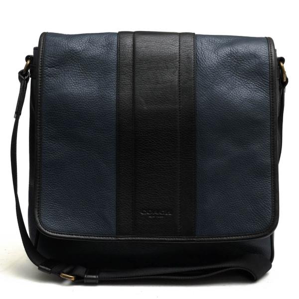 ○コーチ COACH ボンベレザー 牛革 ショルダーバッグ F71641 Heritage Map Bag In Bombe Leather ヘリテージ マップバッグ フラッ  中古 desir-store_d5193