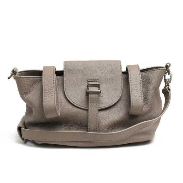 美品 meli melo メリメロ シボ革 レザー ハンド・ショルダーバッグ MELI MELO メリ・メロ ハンドバッグ THILA ティーラ ペブルドレザー