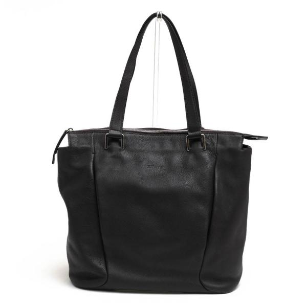 ○ヒロフ HIROFU 牛革 トートバッグ 11676B A4サイズ収納可 シボ革 シュリンクレザー 肩掛け ワンショルダーバッグ レディース 【  中古 HIROFU（ヒロフ） トートバッグ 11676B 牛革 A4サイズ収納可 シボ革