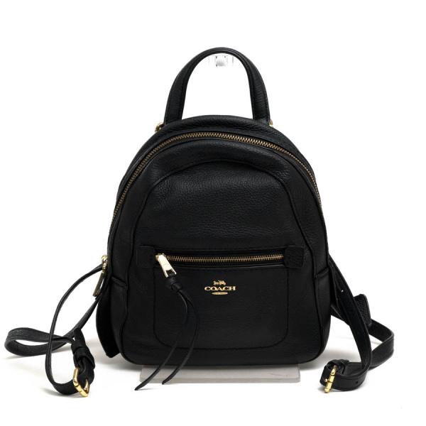 ○コーチ COACH ペブルドレザー 牛革 リュック F30530 アンディ シボ革 シュリンクレザー レディース 【中古】 中古 COACH（コーチ） リュック F30530 アンディ ペブルドレザー 牛革 シボ