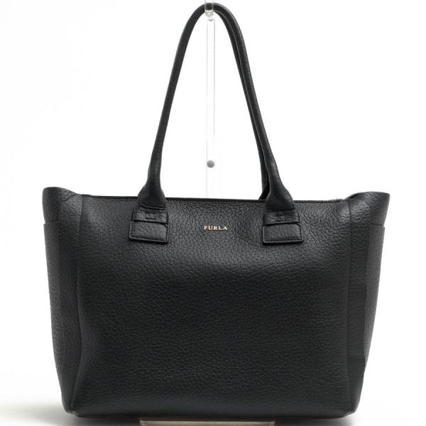 FURLA カプリッチョ 2WAY トートバッグ レザー 黒 イタリア製 FURLA カプリッチョ 2WAY トートバッグ レザー 黒 イタリア製