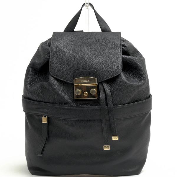 ○フルラ FURLA ペブルドレザー 牛革 リュック Lara S Backpack A4サイズ収納可 デイパック デイパック レディース 【中古】 中古 desir-store_d7195