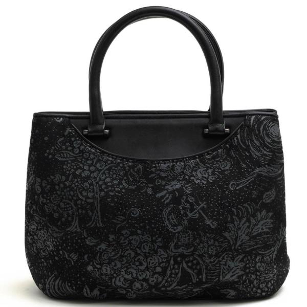 印傳屋（INDEN-YA） 印伝 ハンドバッグ 鹿革 ディアスキン 漆塗り