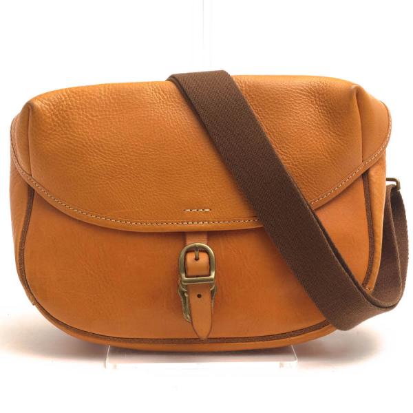 ○パーリィー Parley 栃木レザー フルベジタブルタンニン鞣し ショルダーバッグ ALKHO10706 ハンティングバッグ シボ革 シュリンク 中古 desir-store_d7893