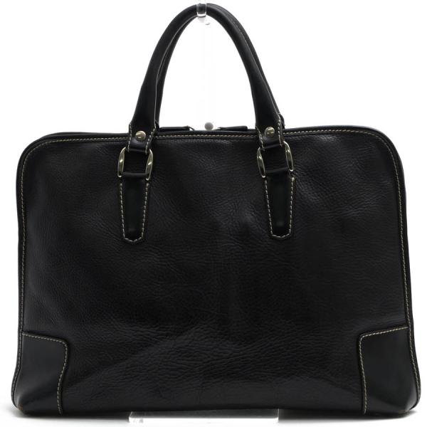 ○ステファノマーノ STEFANO MANO ワルピエ社ブッテロレザー 牛革 ビジネスバッグ Art.1848 GOLF A4サイズ収納可 シボ革 シュリン  中古 STEFANO MANO（ステファノマーノ） ビジネスバッグ Art.1848 GOLF