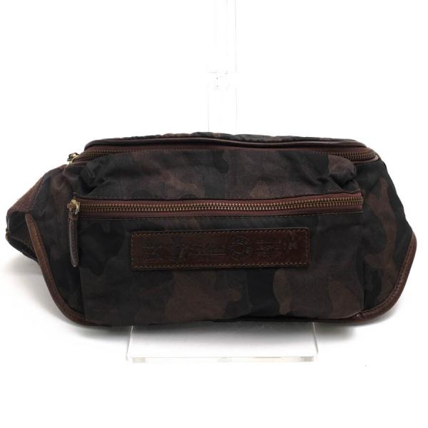 ○フェリージ Felisi リモンタナイロン バケッタレザー 牛革 ウエストバッグ 799/CF+A ボディバッグ 迷彩・カモフラージュ柄 メン  中古 desir-store_d8583