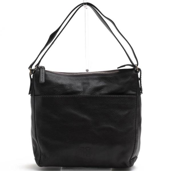 ○ヒロフ HIROFU 牛革 ソフトバケッタ ショルダーバッグ P2520203 DUO M デュオ Hロゴ 定番 シボ革 シュリンクレザー レディース   中古 HIROFU（ヒロフ） ショルダーバッグ P2520203 DUO M デュオ 牛革