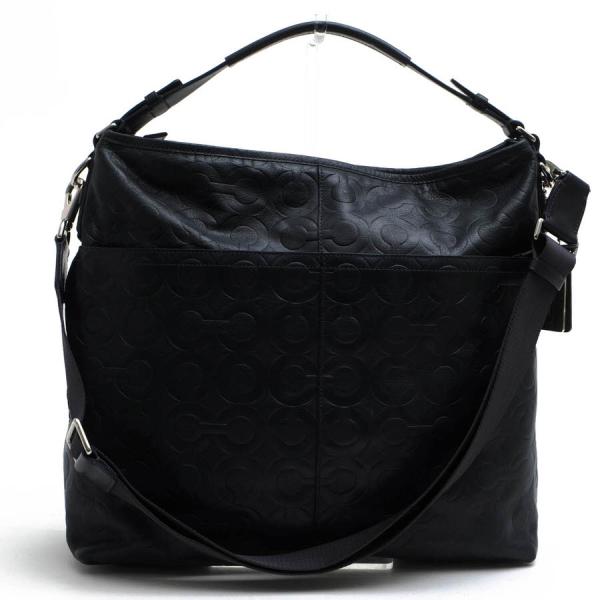 ○コーチ COACH エンボスオプアート柄 トートバッグ 70249 オプアート レザー イースト ウエスト クロスボディ サッチェル  2WAY   中古 desir-store_d9350