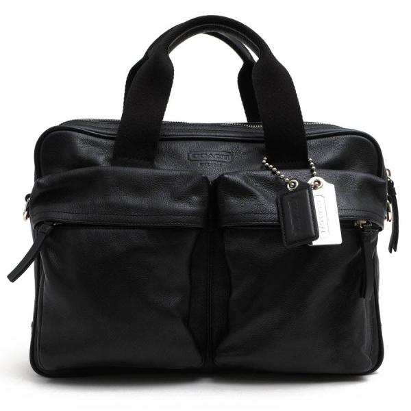 美品 COACH コーチ トンプソン スリム コミューター X 70859 ビジネスバッグ レザー ブラック 2WAY ショルダーバッグ ブリーフケース【本物保証】 COACH（コーチ） ビジネスバッグ 70859 Thompson Slim Leather