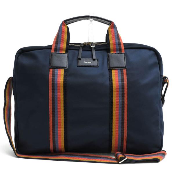 ○ポールスミス Paul Smith 一部牛革 ビジネスバッグ PSN213 ライトウェイトナイロンウェビング 2WAY ショルダーバッグ メンズ 【  中古 desir-store_d9679