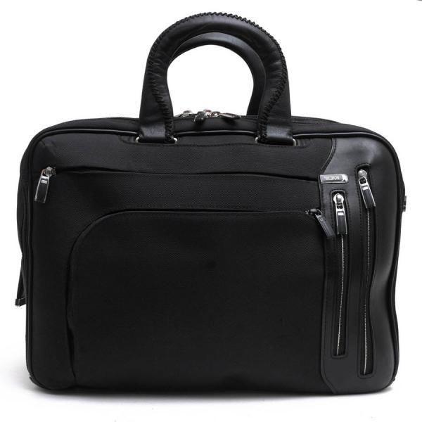 TUMI ビジネスバック 2949D フォーマル レザー×ナイロン 黒 TUMI（トゥミ） ビジネスバッグ 25641D Kennedy T-PASS Deluxe Brief