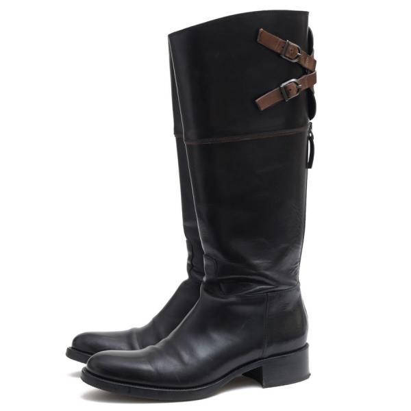SARTORE（サルトル） ロングブーツ 牛革 カーフ バックジップ プレーン