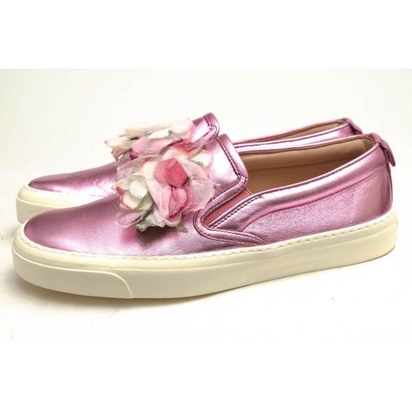 GUCCI グッチ レザー スリッポン GUCCI グッチ ローカットスニーカー 414990 カーフ 牛革 フラワー