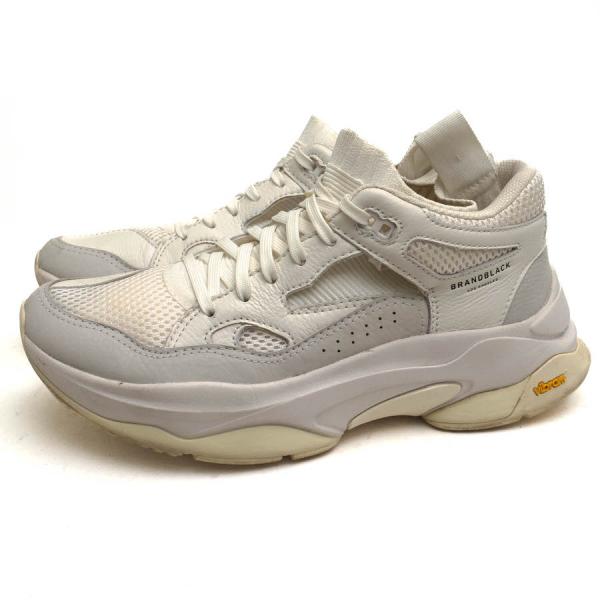 ○ブランドブラック BRANDBLACK 天然皮革 合成繊維 フルグレインナッパレザー ヌバック ローカットスニーカー SAGA サガ ダッドス  中古 BRANDBLACK ブランドブラック ローカットスニーカー SAGA サガ 天然