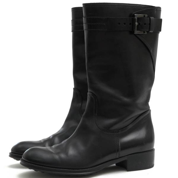 TOD'S（トッズ） エンジニアブーツ 牛革 カーフ ラバーソール プレーン