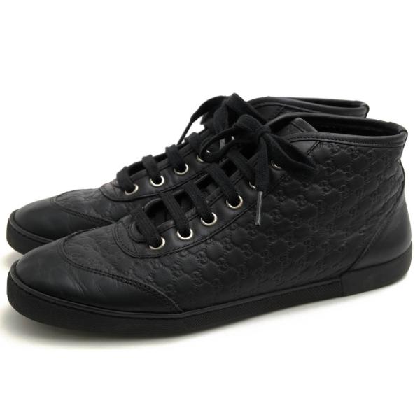 GUCCI（グッチ） ハイカットスニーカー 391499 GGシマレザー 牛革