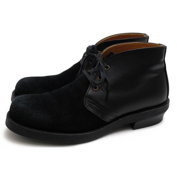 キャリー／CALEE チャッカブーツ シューズ 靴 メンズ 男性 男性用 レザー 革 本革 ブラック 黒  CL-13S064 Chukka Boots プレーントゥ Vibramソール CALEE（キャリー） チャッカブーツ CL-13S064 Chukka Boots 牛革