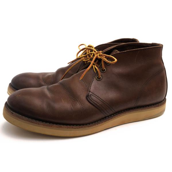 ○レッドウィング RED WING DARK CHOCOLATE CACHE 牛革 チャッカブーツ 8596 WORK CHUKKA ワークチャッカ グッドイヤーウェルト製  中古 desir-store_t4329
