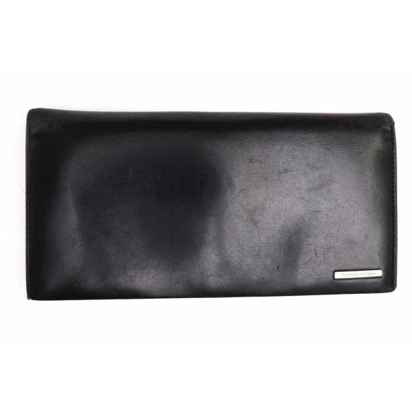 未使用◆zegnaエルメネジルドゼニア　長財布　L字ジップ　黒 ZEGNA（ゼニア） Ermenegildo Zegna 長財布 小銭入れあり 二つ折り