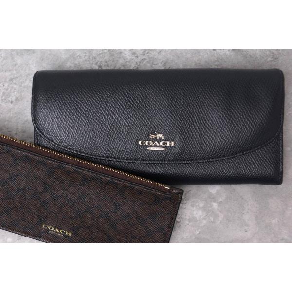 COACH コーチ 長財布 F52628 クロスグレーン レザー ポップ