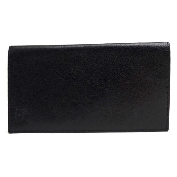 ○イルビゾンテ IL BISONTE 牛革 長財布 411776 小銭入れなし 札入れ シボ革 シュリンクレザー メンズ 【中古】 中古 IL BISONTE（イルビゾンテ） 長財布 411776 牛革 シボ革 シュリンク