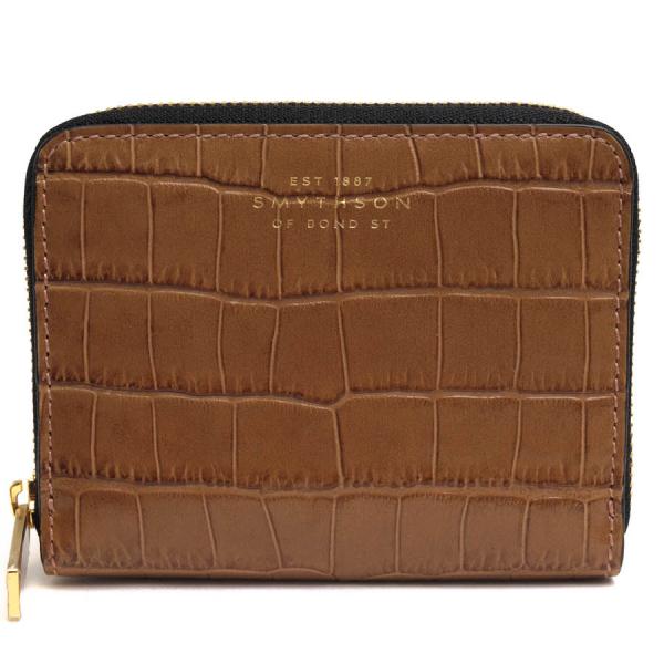 ○スマイソン SMYTHSON 牛革 カーフ 財布 1027703 Small Zip Around Purse in Mara ユニセックス ラウンドジップ ラウンドファスナ 中古 SMYTHSON スマイソン 財布 1027703 Small Zip Around Purse in Mara