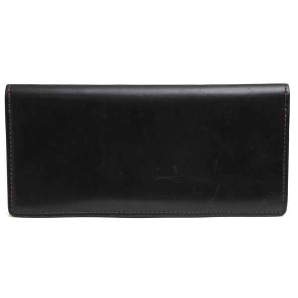 ○ワイルドスワンズ WILDSWANS ドイツ牛革 クリスペルカーフ 長財布 KOHRIN クリスペル コーリン 小銭入れなし 札入れ 二つ折り メ 中古 desir-store_w6771