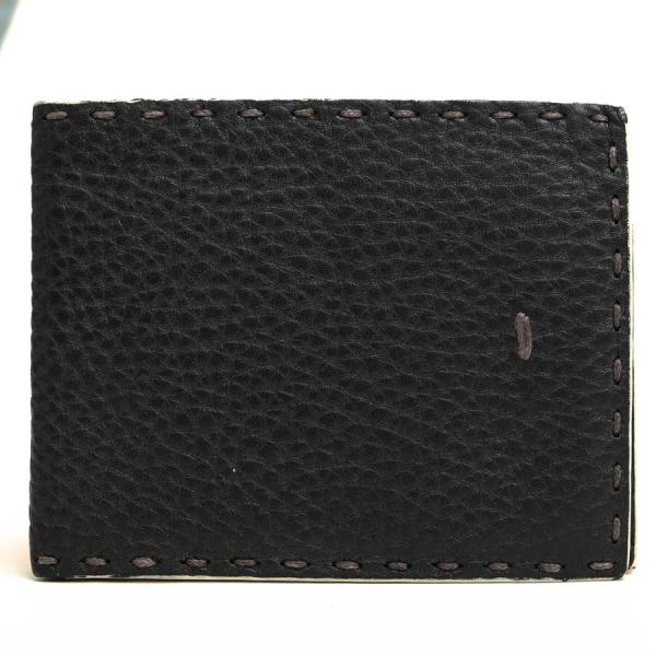 ○フェンディ FENDI ローマンレザー 牛革 財布 7M0194 74P COIN WALLET CUOIO ROMANO LUX 小銭入れあり 二つ折り シボ革 シュリン  中古 desir-store_w7207