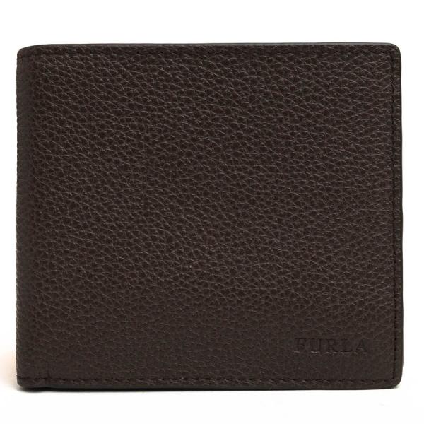 ○フルラ FURLA Man 牛革 財布 Hunter Wallet 小銭入れあり 二つ折り シボ革 シュリンクレザー メンズ 【中古】 中古 desir-store_w7212
