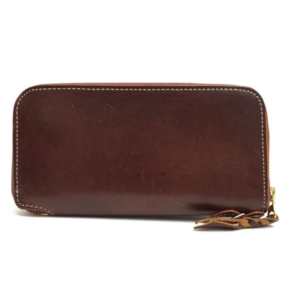 ○ケイシイズ KC's EUダブルバット 牛革 カウハイド 長財布 KMW026 ウォレット・ラウンドジップ2 小銭入れあり ラウンドジップ ラ  中古 KC's ケイシイズ 長財布 KMW026 ウォレット・ラウンドジップ2 EUダブル