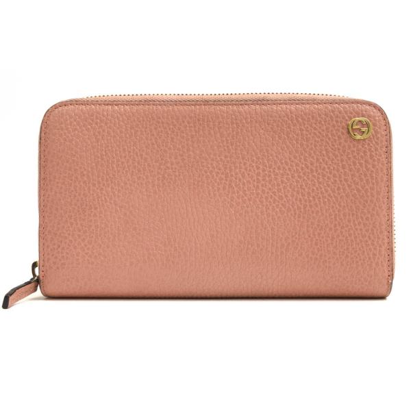 ○グッチ GUCCI 牛革 カーフ 長財布 449347 Original Leather Dollar Calf Wallet インターロッキングGG シボ革 シュリンクレザー  中古 GUCCI（グッチ） 長財布 449347 Original Leather Dollar Calf Wallet