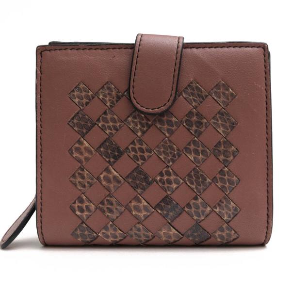 ボッテガべネタ　超美品　レザー 編み込みデザイン ポシェット、新品同様 BOTTEGA VENETA ボッテガヴェネタ 長財布 イントレチャート 革編み