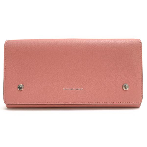 ○バーバリー BURBERRY グレイン型押し牛革 長財布 8007874 Hollee Leather Continental Wallet フラップ式 小銭入れあり 二つ折り 中古 BURBERRY（バーバリー） 長財布 8007874 Hollee Leather Continental