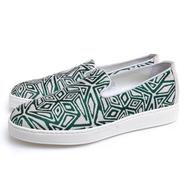 ○サントーニ Santoni  ローカットスニーカー 24065 刺繍テキスタイル スリッポン メンズ 【中古】 中古 SANTONI（サントーニ） ローカットスニーカー 24065 刺繍テキスタイル