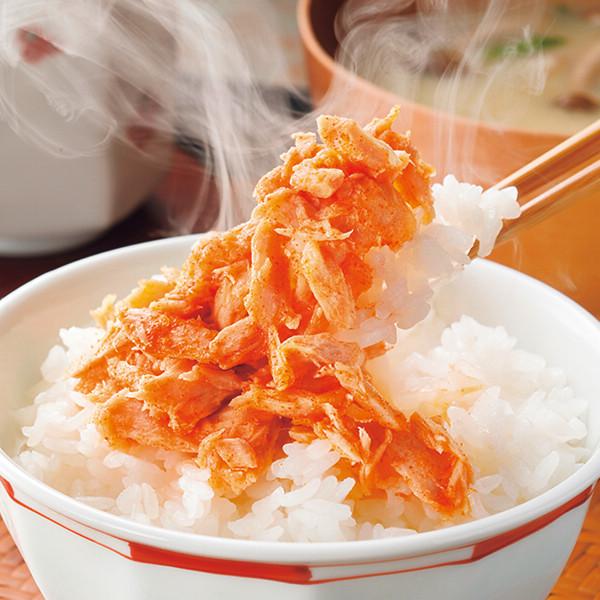 ふくやから「味の明太子レギュラー」の漬け込み液をなじませ、控えめの油で仕上げた明太子味ツナ缶です。しっかりとした肉質のツナに明太子のうま味が重なり、あとからくるピリッとした辛さが絶妙です。そのままご飯にのせても、またビールのおつまみやサラダ...