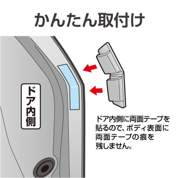 星光産業 ドアガードミニ CB EW-142 | 車用品 車 カー用品 アクセサリー 外装 外装パーツ ドアガード キズ キズ防止 傷防止 傷 プロテクター 挟み込みタイプ