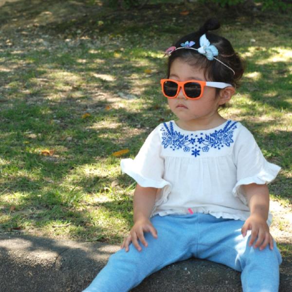 SPICE スパイス SPICE OF LIFE UVカットキッズファッショングラス オレンジホワイト インファント 0-3才 SFKY1522 | キッズ お子さま 目 紫外線 防ぐ サングラス