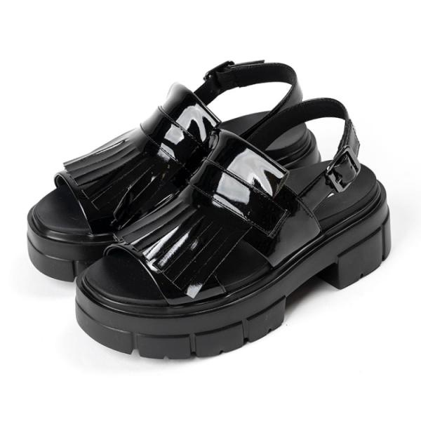 asics アシックス商事 ATSUZOKO TRAD SANDAL ブラックエナメル M AO