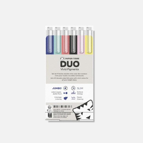 パピエティグル PAPIER TIGRE 6 Felt Pen Set フェルトペン ドットペン パリ フランス【ネコポス対応】