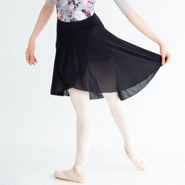 こちらの商品1点のみはネコポス送料無料  大人 バレエ ブラックスワン　スパッツ付きフィッシュテールスカート 春夏新作 レッスン ダンサーデザイン