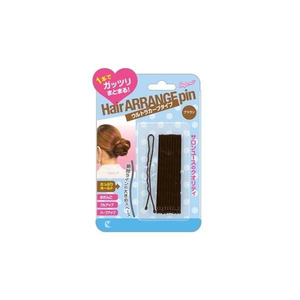 柔らかい 貝印 スマートキュート Smart Cute 強力アレンジピン S 茶 貝印 HAIR GOODS(ヘアグッズ) トップピン ブラック 2個入