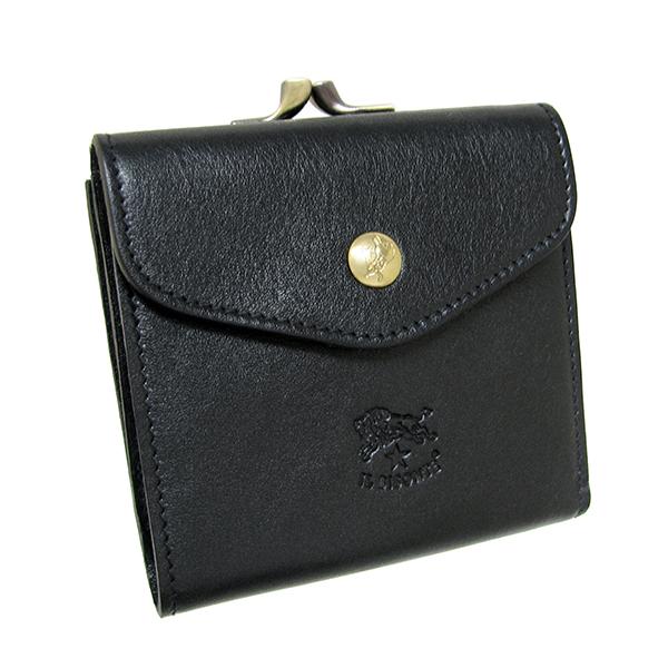 IL BISONTE イルビゾンテ 折り財布 C0423..P 153/ブラック がま口 小銭  