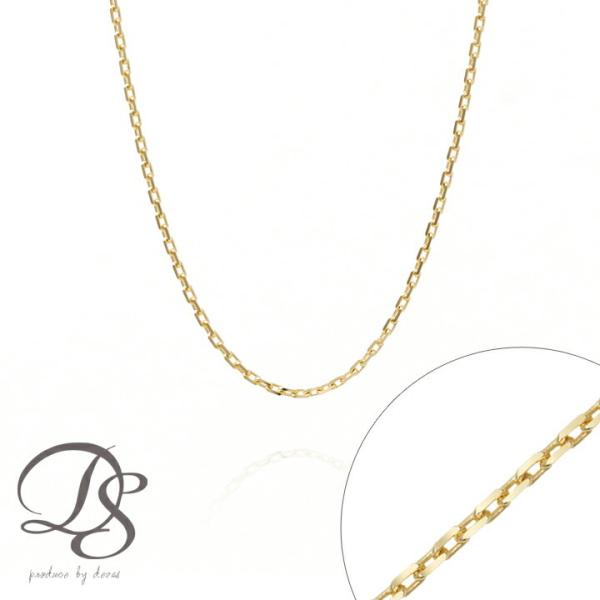 DEVAS 18金ネックレス k18 ネックレスチェーン あずきチェーン 1.5mm