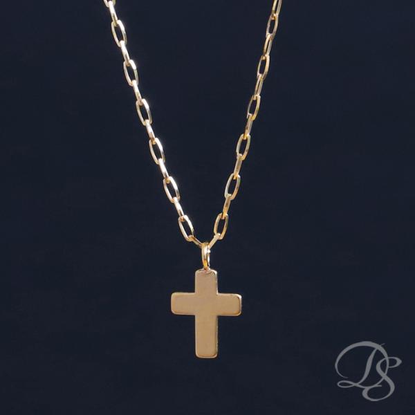 K10 レディースネックレス 十字架　クロス　ダイヤ　10金 4月誕生石のアクセサリー K10 ダイヤモンド クロス ネックレス