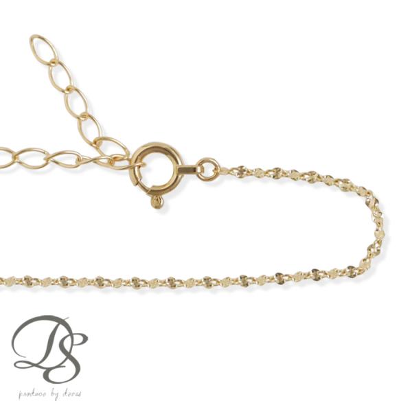 【9/11~13限定1000円OFFクーポン有】18金 ブレスレット k18 18金ブレスレット 18k ブルームチェーン 1.2mm アジャスター ゴールド チェーン 14cm 16cm