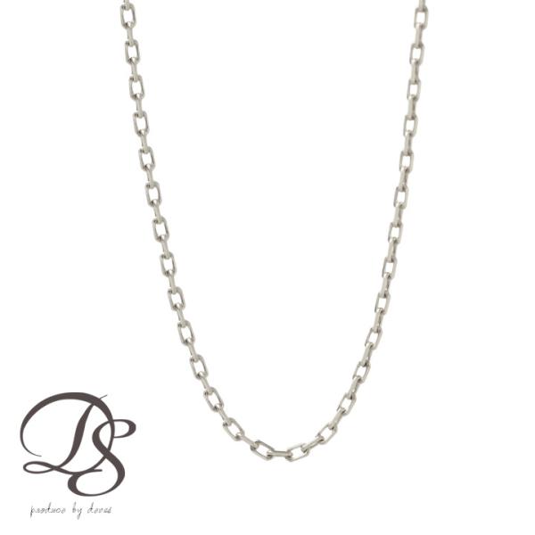 ホワイトゴールド ネックレス 0 9mm幅 カットあずき チェーン K18 カット面が輝くさりげない Wg 細い 華奢 ジュエリー レディース Dsn Gch03wh デザイナーズジュエリー Devas 通販 Yahoo ショッピング