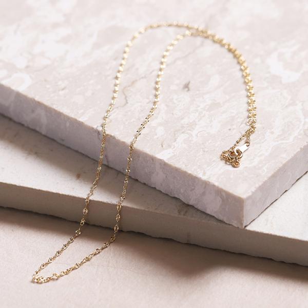 �y9/5~6����2500�~OFF�N�[�|���L�z18���l�b�N���X k18 �l�b�N���X 18�� ���f�B�[�X �`�F�[�� �l�b�N���X�`�F�[�� �u���[�� 1.6mm ���ׂ� �y�^�� 18k ���i�摜1