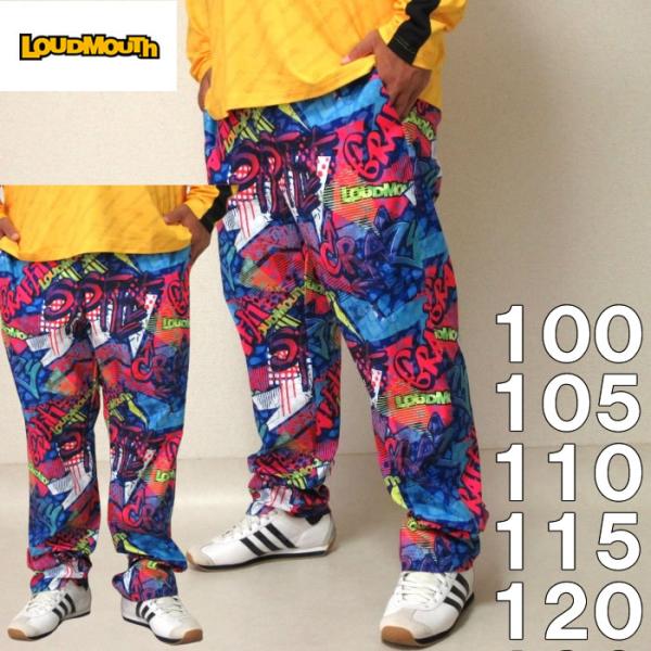 大きいサイズ キングサイズ ビッグサイズ メンズ LOUDMOUTH ストレッチツイル柄ロングパンツ（メーカー取寄）ゴルフウェア ラウドマウス 100 105 110 115 120