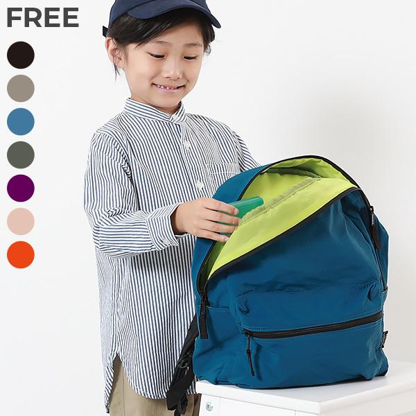 devirock 子供服 お弁当固定バンド付き 配色リュックサック(12L