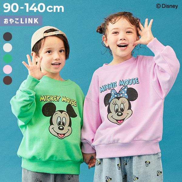 リンクコーデ ディズニー トップス 【Disney】レトロデザイン 前後プリント トレーナー キッズ ベビー服 子供服 男の子 女の子  デビロック devirock